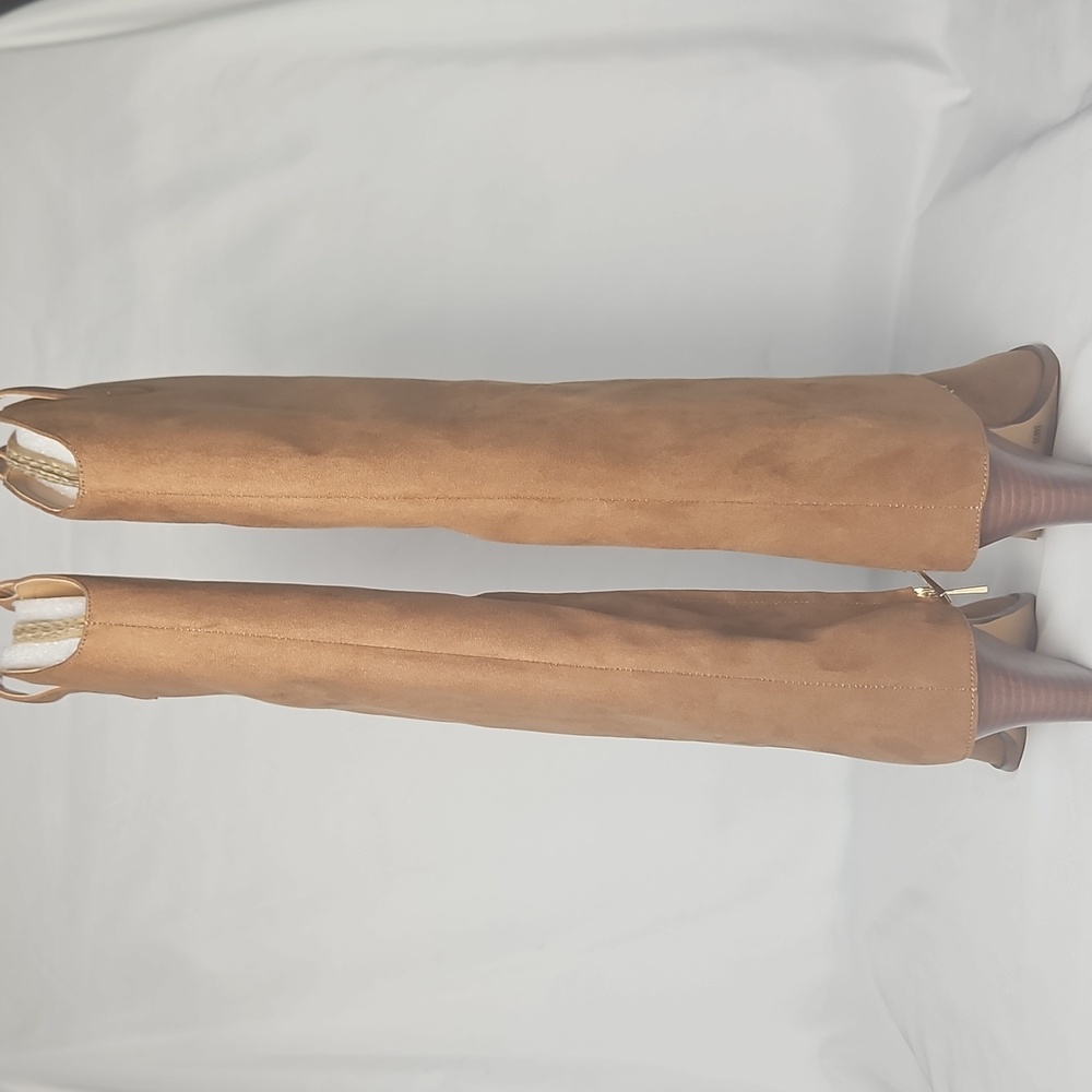 Jessica Simpson Astoli 5M Western Cuff Knee High Boot Tobacco Brown Suede OBX - Picture 9 of 10
